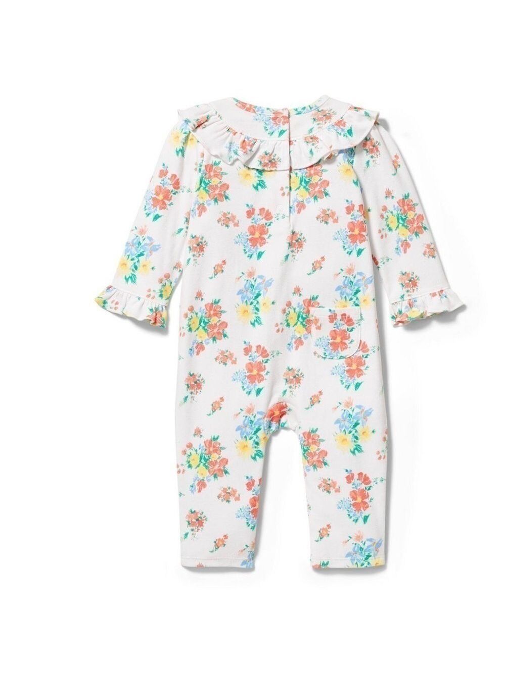 FLORAL RUFFLE 1-PIECE - Picture 2 of 4